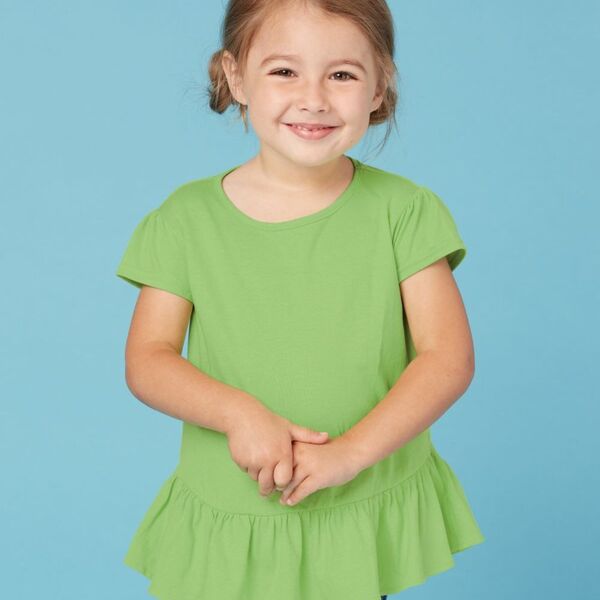 Toddler Ruffle Fine Jersey Tee Thumbnail